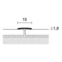 Profilpas Edelstahl-Übergangsprofil poliert,selbstklebend, 15 mm x 270 cm