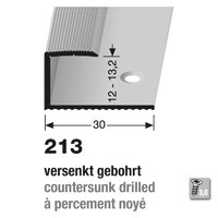 Küberit Alu Einfassprofil Typ 213, 12 - 13.2mm