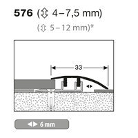 Küberit Anpassungsprofil Design-Clip, 4 - 7.5 mm, Typ 576