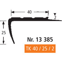 Weich-PVC Treppenkante TK 40/25/2, 250 cm